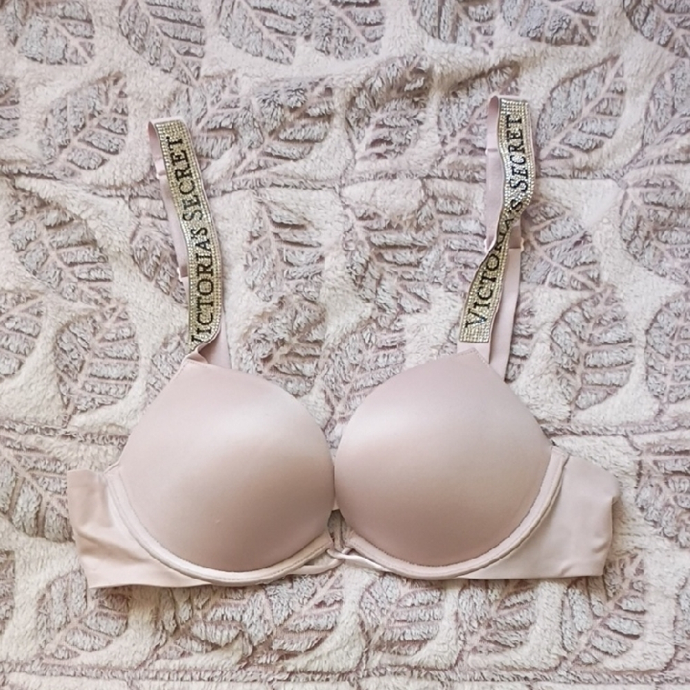 Victoria's Secret Blush Super Push Up with Logo Straps